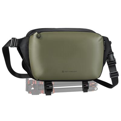 K&F Concept 2 i 1 Sling Bag 12L Hverdags skuldertaske & multifunktionel fotografering crossbody kamera DSLR rygsæk bærbar taske, grøn