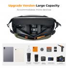 K&F Concept 2'si 1 Arada Askılı Çanta 12L Günlük Omuz Çantası ve Çok İşlevli Fotoğrafçılık Çapraz Askılı Kamera DSLR Sırt Çantası Taşınabilir Çanta, Yeşil