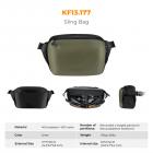 K&F Concept 2'si 1 Arada Askılı Çanta 12L Günlük Omuz Çantası ve Çok İşlevli Fotoğrafçılık Çapraz Askılı Kamera DSLR Sırt Çantası Taşınabilir Çanta, Yeşil