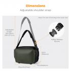 12L Alpha Camera Sling Bag Borsa a tracolla fotografica, compatibile con droni Canon / Nikon / Sony Camars / DJI Mavic - Sling Bag Urban Wander 01 Verde Scuro