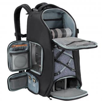 K&F Concept fotoryggsekk 32L, stor kameraryggsekk med regntrekk, vanntett kameraveske for DSLR speilreflekskameraer speilreflekskameraer stativer 16 tommers bærbar PC (Ryggsekk 32L Natur Vandring 08 Grå)