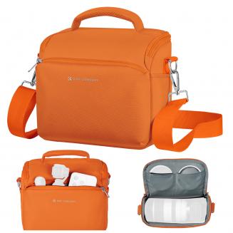 K&F Concept - Bolso bandolera para cámara, pequeño estuche para cámara DSLR/SLR/bolso de hombro compacto y bonito para fotógrafos - Bolso bandolera de 5 l Urban Wander 05 (naranja)