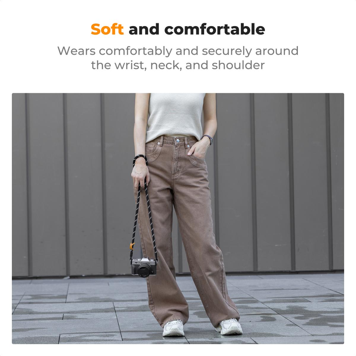 Camera nekriem Camera schouderriem Geschikt voor DSLR SLR camera's Strap Urban Wander 05 Zwart + Wit