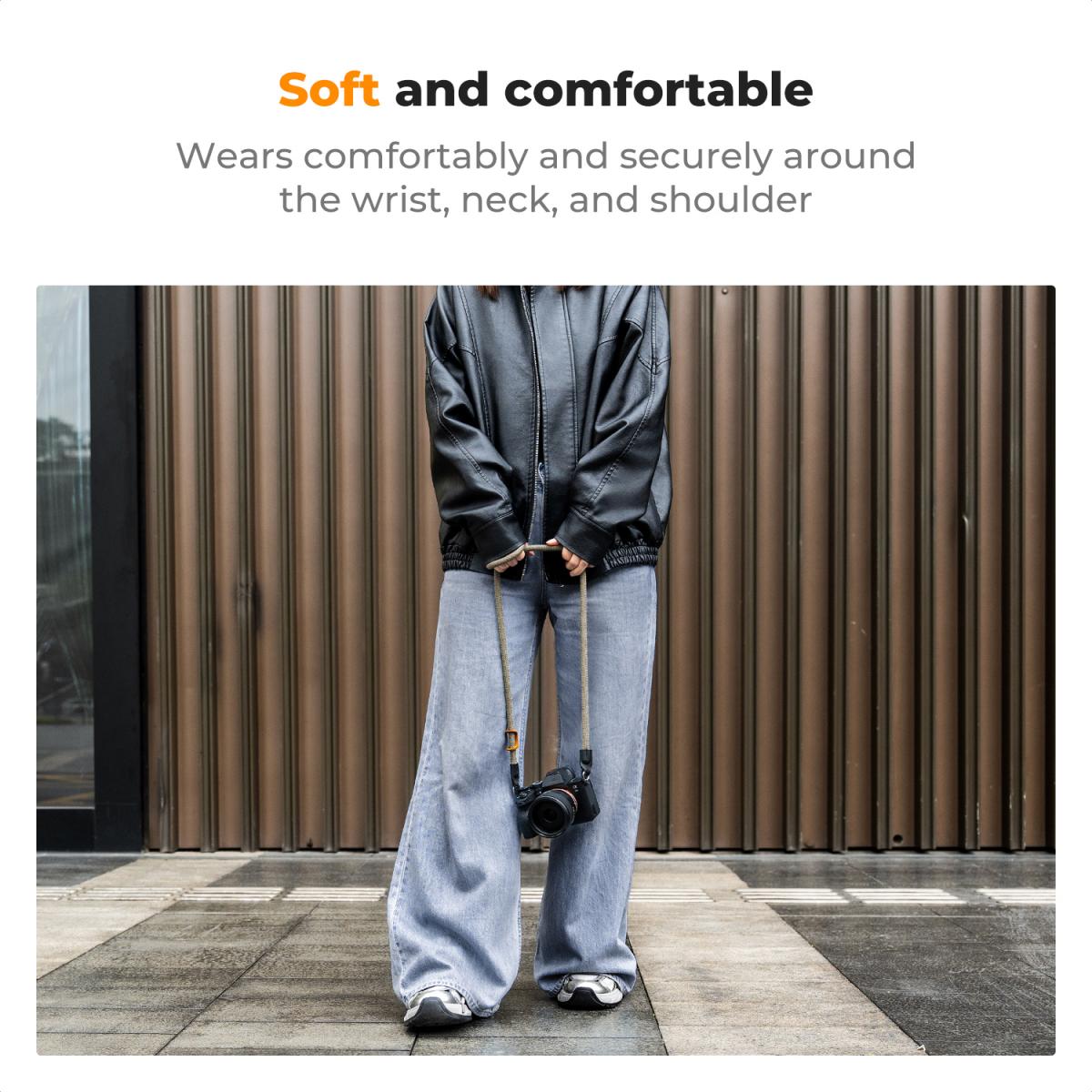 Camera nekriem Camera schouderriem Geschikt voor DSLR SLR camera's Strap Urban Wander 05 Khaki