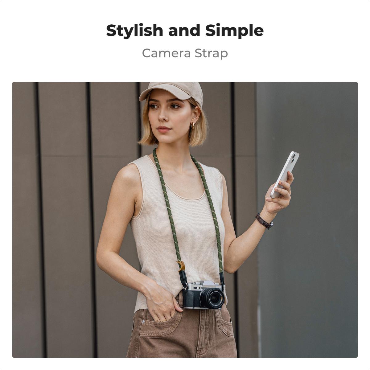 Camera nekriem Camera schouderriem Geschikt voor DSLR SLR camera's Strap Urban Wander 05 Groen