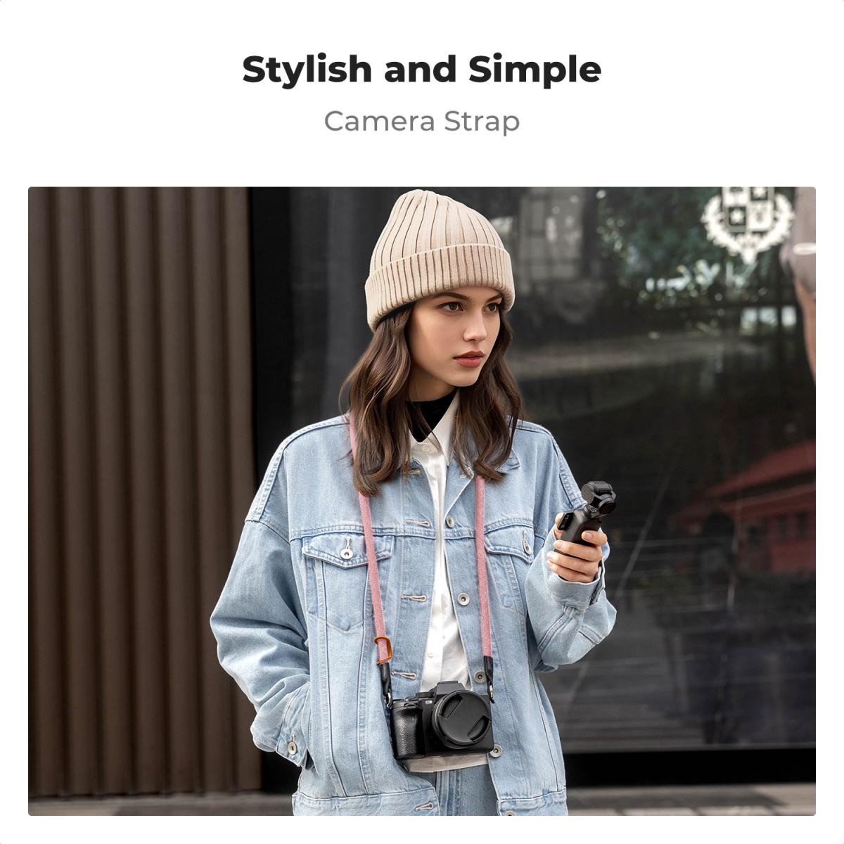 Camera nekriem Camera schouderriem Geschikt voor DSLR SLR camera's Strap Urban Wander 05 Roze