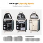 K&F Concept 10L Borsa a Tracolla per Fotocamera, Zaino Monospalla Fotografico Impermeabile, Zaino Fotografico Piccolo Casual Antifurto Compatibile con DSLR SLR Mirrorless macchina fotografica - Sling Bag Urban Wander 02 Beige