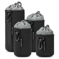 4 Pack Camera Lens Pouch Case, borsa protettiva per obiettivi Mirrorless, coulisse fotocamera Lens Pouches per Canon, Nikon, Pentax, Sony, Olympus obiettivo 4 Pack Camera Lens Pouch Case, borsa protettiva per obiettivi Mirrorless, coulisse fotocamera Lens Pouches per Canon, Nikon, Pentax, Sony, Olympus obiettivo