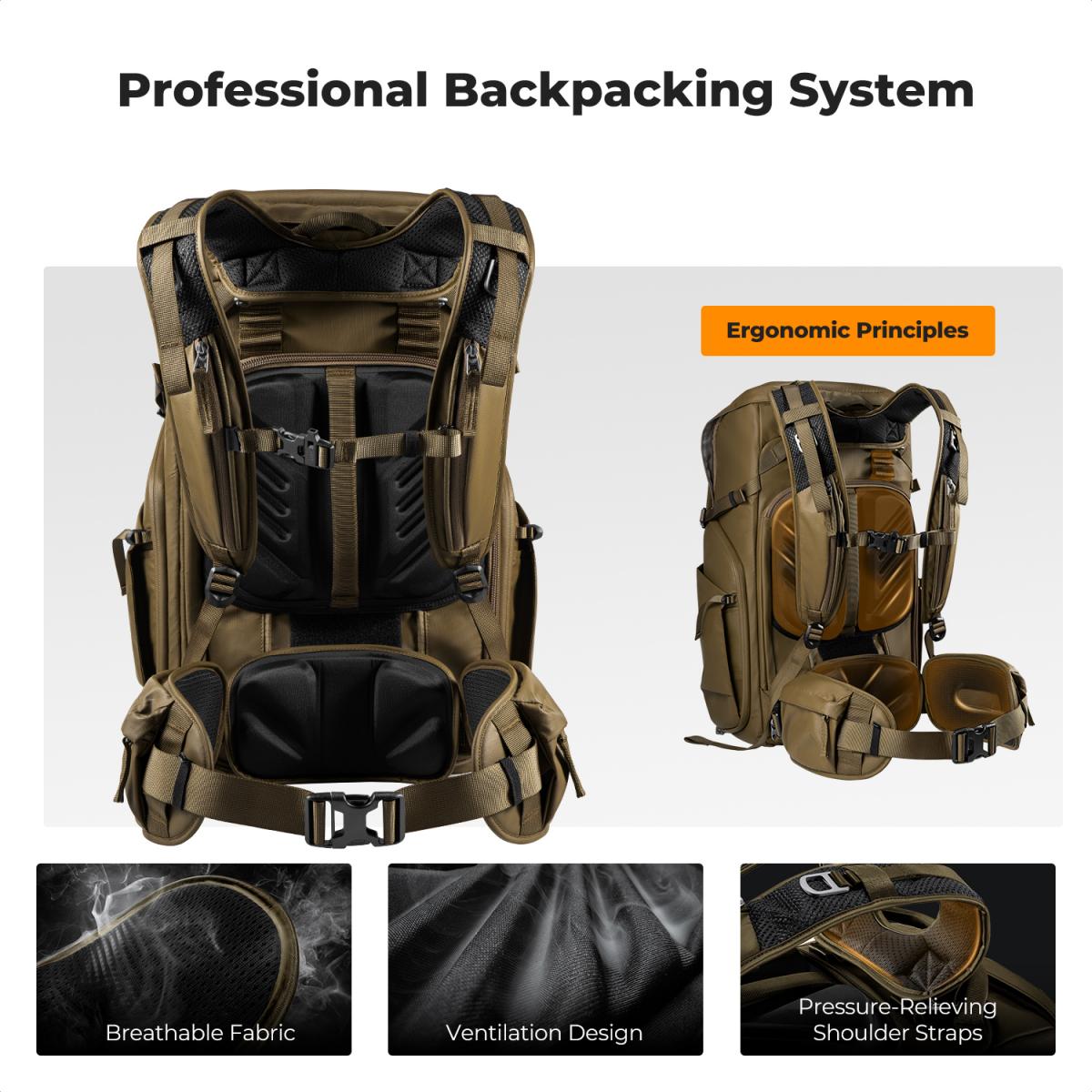 K&F Concept 30L Camera Backpack, Professional Waterproof DSLR Backpack ...