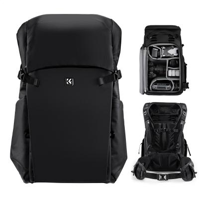 K&F Concept 30L Zaino Fotografico, Zaino Professionale impermeabile per DSLR con inserto rimovibile personalizzabile, spallacci regolabili, adatto per laptop da 15", attrezzatura fotografica - Backpack 30L Star Wander 01 (Nero）