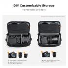 K&F Concept kameraveske, vanntett crossbody-veske med rask tilgang for DSLR/speilløs kamera, med hardt skall og stativholder, størrelse M