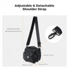 K&F Concept kameraveske, vanntett crossbody-veske med rask tilgang for DSLR/speilløs kamera, med hardt skall og stativholder, størrelse S