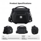 K&F Concept kameraveske, vanntett crossbody-veske med rask tilgang for DSLR/speilløs kamera, med hardt skall og stativholder, størrelse S
