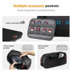 Custodia per il trasporto con 8 slot per schede di gioco, borsa da gioco portatile per console e accessori, borsa a tracolla leggera compatibile con Nintendo Switch 2/Steam Deck OLED/PlayStation