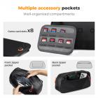 Custodia per il trasporto con 8 slot per schede di gioco, borsa da gioco portatile per console e accessori, borsa a tracolla leggera compatibile con Nintendo Switch 2/Steam Deck OLED/PlayStation