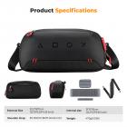 Custodia per il trasporto con 8 slot per schede di gioco, borsa da gioco portatile per console e accessori, borsa a tracolla leggera compatibile con Nintendo Switch 2/Steam Deck OLED/PlayStation