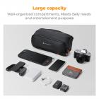 Borsa a tracolla portaoggetti, borsa per fotocamera per fotografia Vlog, custodia portatile per Switch 2/Steam Deck/DJI Osmo Pocket 3/Mobile 7P/GoPro/Insta360 Action Camera e accessori digitali