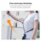 K&F Concept - Tracolla con cordino da collo e vite da 1/4" per Pocket 3, tracolla per accessori DJI OSMO Pocket 3, Nero