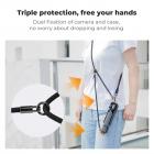 K&F Concept - Tracolla con cordino da collo e vite da 1/4" per Pocket 3, tracolla per accessori DJI OSMO Pocket 3, Nero