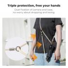 K&F Concept halsrem med skulderrem og 1/4" skrue for Pocket 3, crossbody-rem for DJI OSMO Pocket 3-tilbehør, beige
