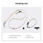 K&F Concept - Tracolla con cordino da collo e vite da 1/4" per Pocket 3, tracolla per accessori DJI OSMO Pocket 3, Beige