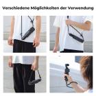 Halskettenband für Osmo Pocket 3 mit integriertem Ladekabel, multifunktionales Aufhängeseil für Smartphones, dreifacher Schutz, verstellbare Länge, werkzeuglose Installation. (Schwarz)