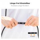 Halskettenband für Osmo Pocket 3 mit integriertem Ladekabel, multifunktionales Aufhängeseil für Smartphones, dreifacher Schutz, verstellbare Länge, werkzeuglose Installation. (Schwarz)