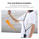 Halskettenband für Osmo Pocket 3 mit integriertem Ladekabel, multifunktionales Aufhängeseil für Smartphones, dreifacher Schutz, verstellbare Länge, werkzeuglose Installation. (Schwarz)