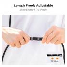 Cinturino per collana per Osmo Pocket 3, corda multifunzionale per smartphone, tripla protezione, lunghezza regolabile, installazione senza attrezzi, compatibile con smartphone e action camera, libera le mani e inizia a scattare rapidamente, Nero