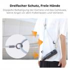 Halskettenband für Osmo Pocket 3 mit integriertem Ladekabel, multifunktionales Aufhängeseil für Smartphones, dreifacher Schutz, verstellbare Länge, werkzeuglose Installation. (Blau)