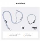 Halskettenband für Osmo Pocket 3 mit integriertem Ladekabel, multifunktionales Aufhängeseil für Smartphones, dreifacher Schutz, verstellbare Länge, werkzeuglose Installation. (Blau)