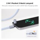 Cinturino per collana per Osmo Pocket 3, corda multifunzionale per smartphone, tripla protezione, lunghezza regolabile, installazione senza attrezzi, compatibile con smartphone e action camera, libera le mani e inizia a scattare rapidamente, Blu