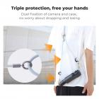 Cinturino per collana per Osmo Pocket 3, corda multifunzionale per smartphone, tripla protezione, lunghezza regolabile, installazione senza attrezzi, compatibile con smartphone e action camera, libera le mani e inizia a scattare rapidamente, Blu