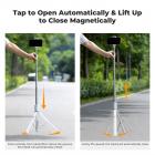 K&F Concept Selfie-stativ med öppning, selfie-stativ med laddningsbar Bluetooth-fjärrkontroll, telefonhållare för vlogg, hopfällbar och lätt design, kompatibel med iPhone/Android, vit