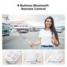 K&F Concept Selfie-stativ med öppning, selfie-stativ med laddningsbar Bluetooth-fjärrkontroll, telefonhållare för vlogg, hopfällbar och lätt design, kompatibel med iPhone/Android, vit