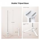 K&F Concept Selfie-stativ med öppning, selfie-stativ med laddningsbar Bluetooth-fjärrkontroll, telefonhållare för vlogg, hopfällbar och lätt design, kompatibel med iPhone/Android, vit