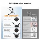 K&F CONCEPT Halstelefonholder, 2-i-1 Magnetisk & Clip-on Telefonhalsholder, POV Telefonholder, Håndfri Bryststativ Kompatibel med iPhone 17-12 Seires Android-telefoner