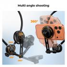 K&F CONCEPT Halstelefonholder, 2-i-1 Magnetisk & Clip-on Telefonhalsholder, POV Telefonholder, Håndfri Bryststativ Kompatibel med iPhone 17-12 Seires Android-telefoner