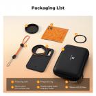 K&F CONCEPT Dobbeltsidet magnetisk objektivfilteradapter med 58 mm variabelt ND2-32 filter, kompatibel med iPhone 17 Pro Max og 58 mm gevindfiltre, VND-filter kompatibelt med iPhone-kameraobjektiv