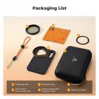 K&F CONCEPT Dobbeltsidet magnetisk objektivfilteradapter med 58 mm CPL-filter, kompatibel med iPhone 17 Pro Max og 58 mm gevindfiltre, CPL-filter kompatibelt med iPhone-kameraobjektiv