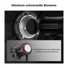 22"/55 cm Softbox Octogonale à Dégagement Rapide avec Grille en nid d'abeille+Diffuseur Souple+Sac de Transport, Boîte à lumière Bowens Mount pour COB Light