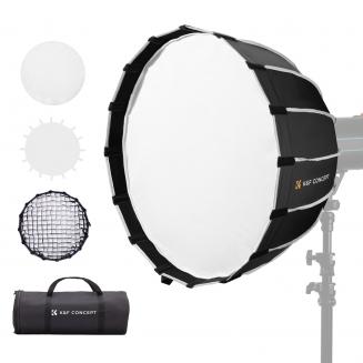 Softbox parabolico esadecagonale da 47"/120 cm compatibile con supporto Bowens con griglia a nido d'ape diffusori di luce Borsa da trasporto per studio fotografico Speedlite Flash e monoluce