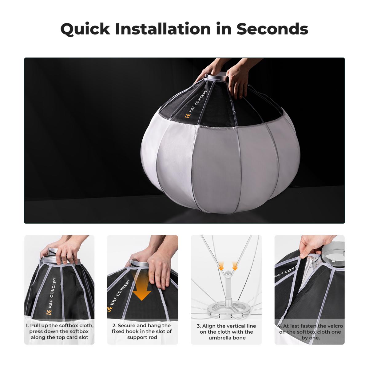 Lanterna Softbox de 33,5" / 85cm Modificador de luz suave Difusor de luz de liberação rápida Softbox compatível com suporte Bowens com bolsa de transporte para estúdio fotográfico Flash Speedlite e monolight