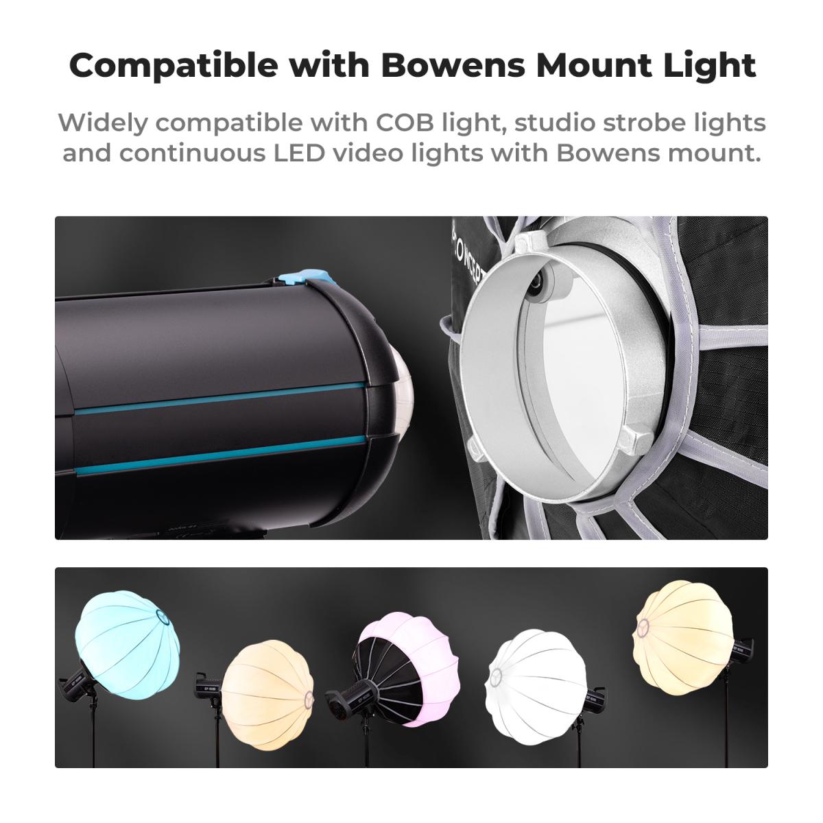 Lanterna Softbox de 33,5" / 85cm Modificador de luz suave Difusor de luz de liberação rápida Softbox compatível com suporte Bowens com bolsa de transporte para estúdio fotográfico Flash Speedlite e monolight
