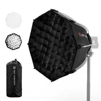 Mini softbox ottagonale con attacco Bowens K&F CONCEPT da 15,75" / 40 cm per luce COB PL-60B, include griglia a nido d'ape, diffusore e borsa portaoggetti con coulisse. Mini softbox ottagonale con attacco Bowens K&F CONCEPT da 15,75" / 40 cm per luce COB PL-60B, include griglia a nido d'ape, diffusore e borsa portaoggetti con coulisse.
