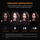 K&F Concept 40cm Octagonale Softbox met Mini Bowens Mount – Inclusief Honingraatrooster, Diffuser & Draagtas – Compatibel met PL-60B COB-lamp