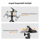 Supporto per riflettore fotografico K&F CONCEPT, supporto con clip in metallo resistente con attacco per supporto luce da 5/8" per riflettori, pannelli per fondali