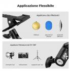 Supporto per riflettore fotografico K&F CONCEPT, supporto con clip in metallo resistente con attacco per supporto luce da 5/8" per riflettori, pannelli per fondali