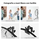 Supporto per riflettore fotografico K&F CONCEPT, supporto con clip in metallo resistente con attacco per supporto luce da 5/8" per riflettori, pannelli per fondali