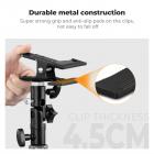 K&F CONCEPT Fotoğrafçılık Reflektör Braketi Ağır Hizmet Tipi Metal Klips Braketi Reflektörler, Arka Plan Panoları için 5/8" Işık Standı Bağlantı Parçası